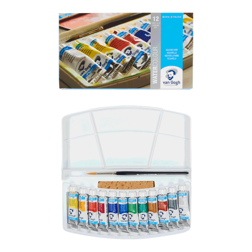 Outlet20 Набір акварельних фарб Van Gogh 12*10 мл + пензлик, пластик Royal Talens/1022441 1