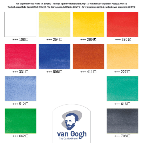 Outlet20 Набір акварельних фарб Van Gogh 12*10 мл + пензлик, пластик Royal Talens/1022441 3