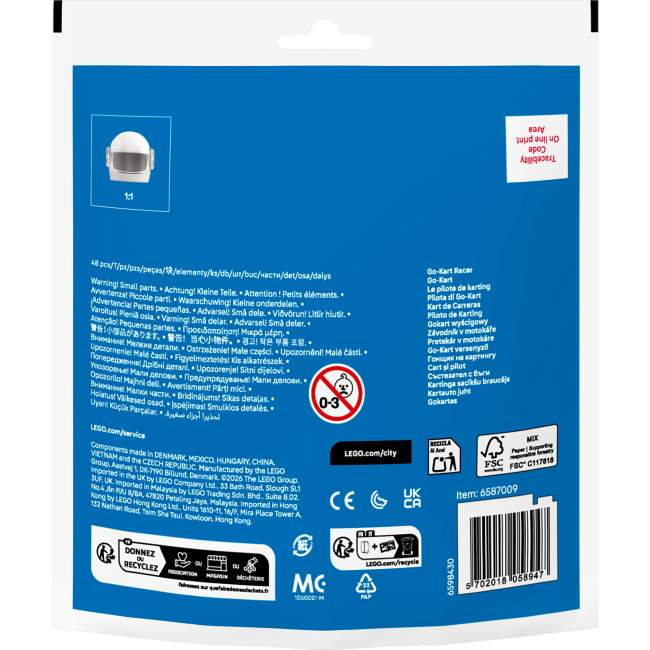 Конструктор Lego City "Гонщик на картинге", 30719 2