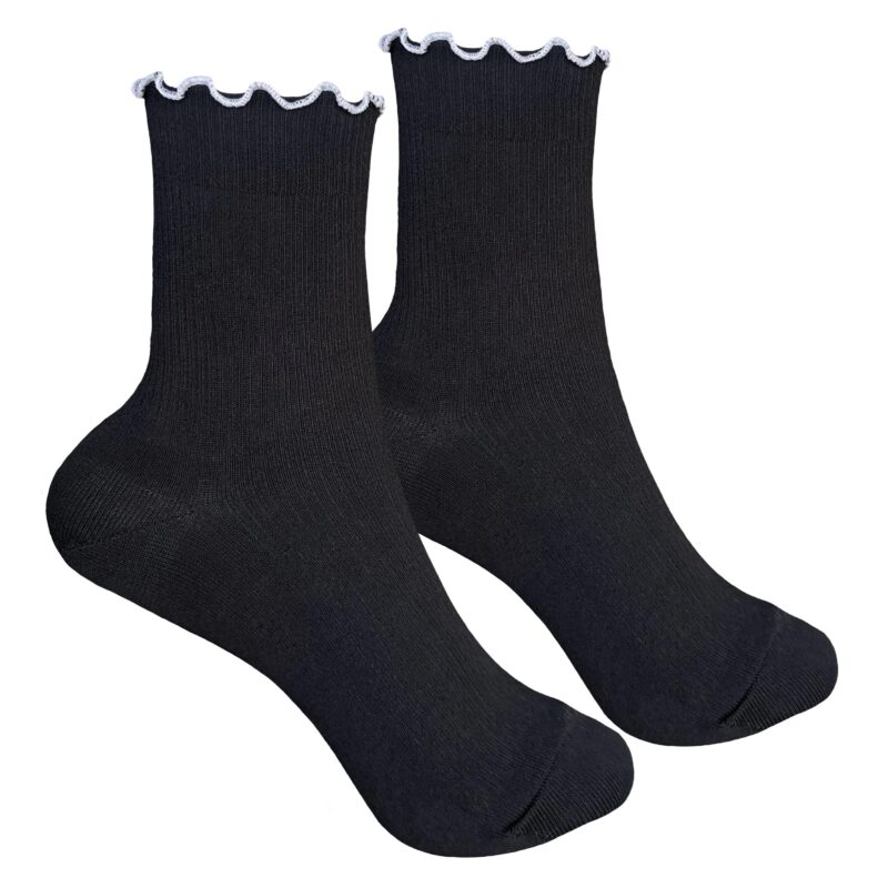 Носки "Рюши черные" р. 36-40