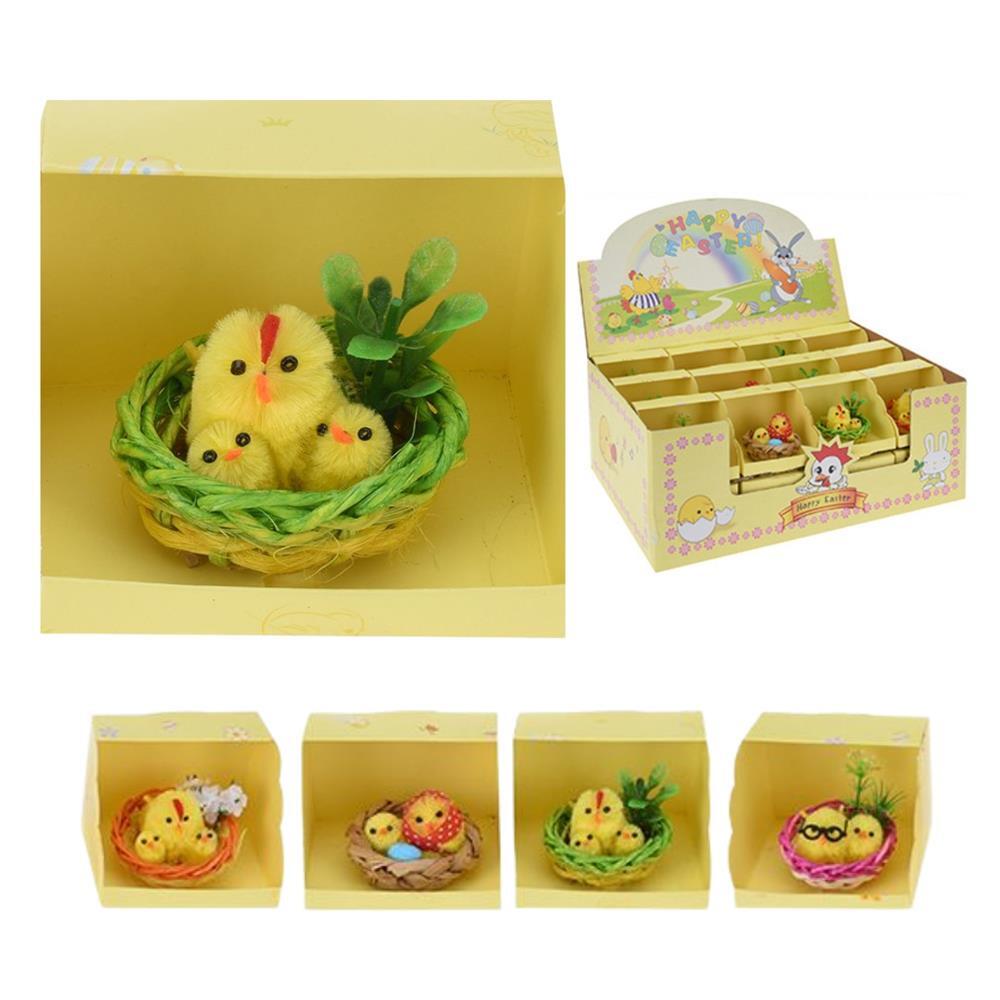 Outlet Декорація великодня "Куряча сім`я в гнізді" (4 диз. в асорт.), 765025400/841893 1