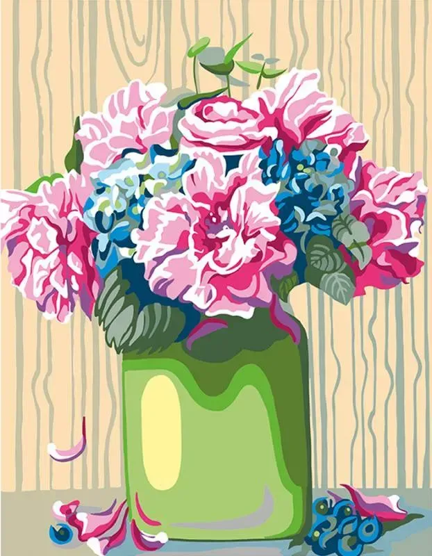 Outlet Набір-стандарт, техніка акриловий живопис за номерами "Піони", Rosa Start/850949