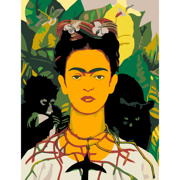 Outlet Набір-стандарт, техніка акриловий живопис за номерами "Фріда Кало", Rosa Start/850952