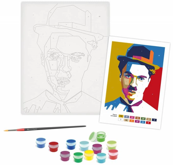 Outlet Набір-стандарт, техніка акриловий живопис за номерами "Чарлі Чаплін", Rosa Start/850953 2