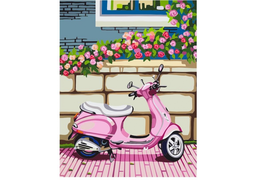 Outlet Набір, техніка акриловий живопис за номерами, "Рожевий мопед", Rosa Start/850535 1