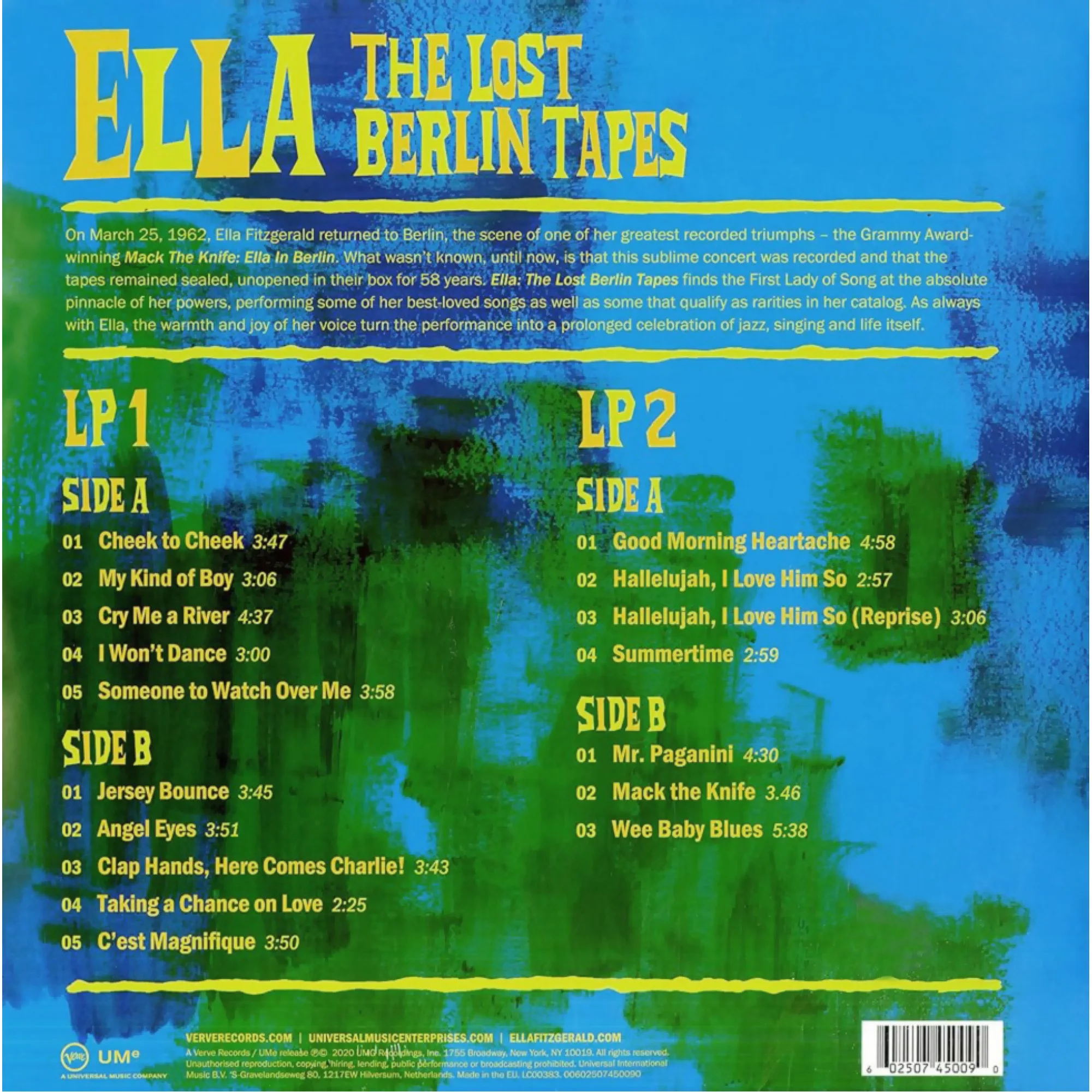 Вінілова платівка FITZGERALD ELLA:ELLA: THE LOST BERLIN TAPES 1