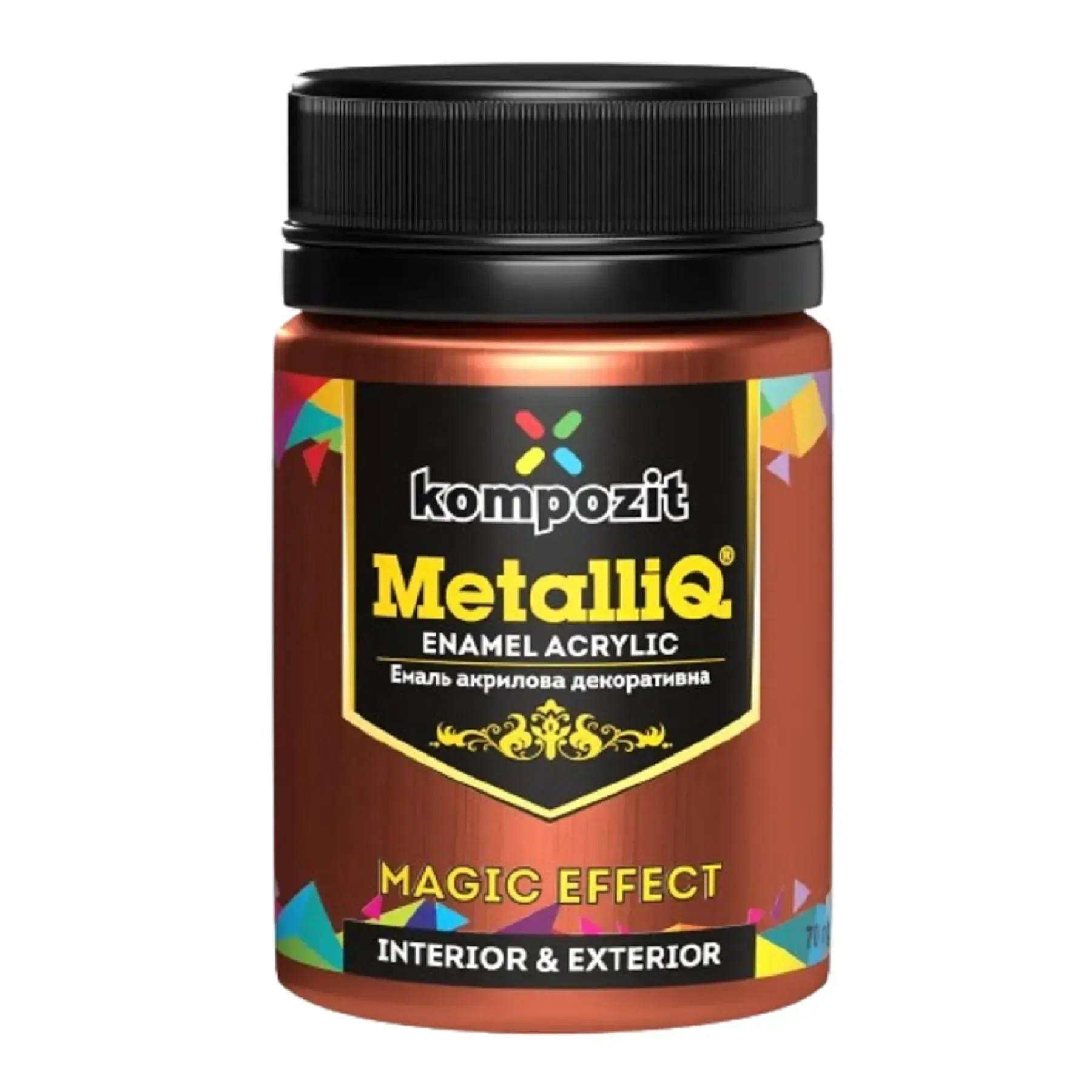 Краска акриловая эмаль MetalliQ "Kompozit", медь, 0,07 кг