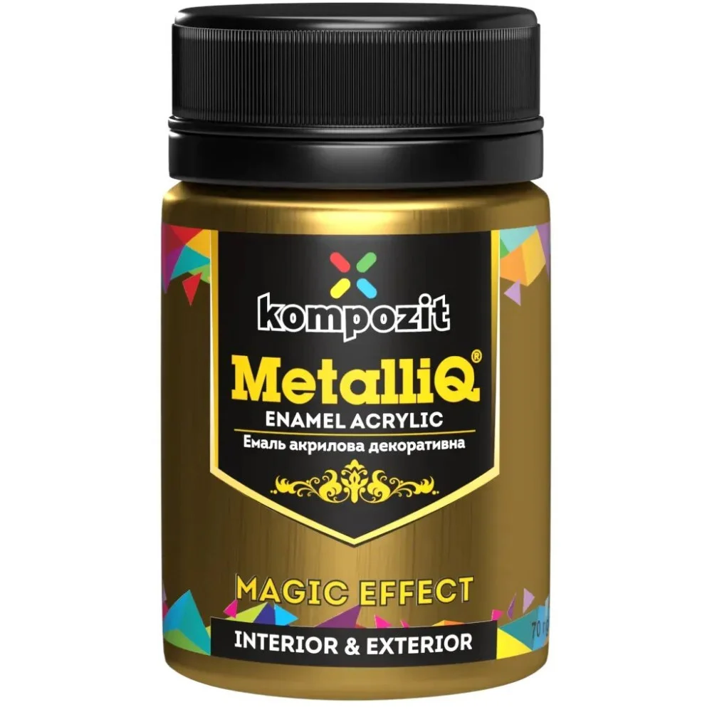 Краска акриловая эмаль MetalliQ "Kompozit", красное золото, 0,07 кг