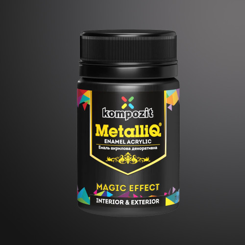 Краска акриловая эмаль MetalliQ "Kompozit", черная жемчужина, 0,07 кг 1