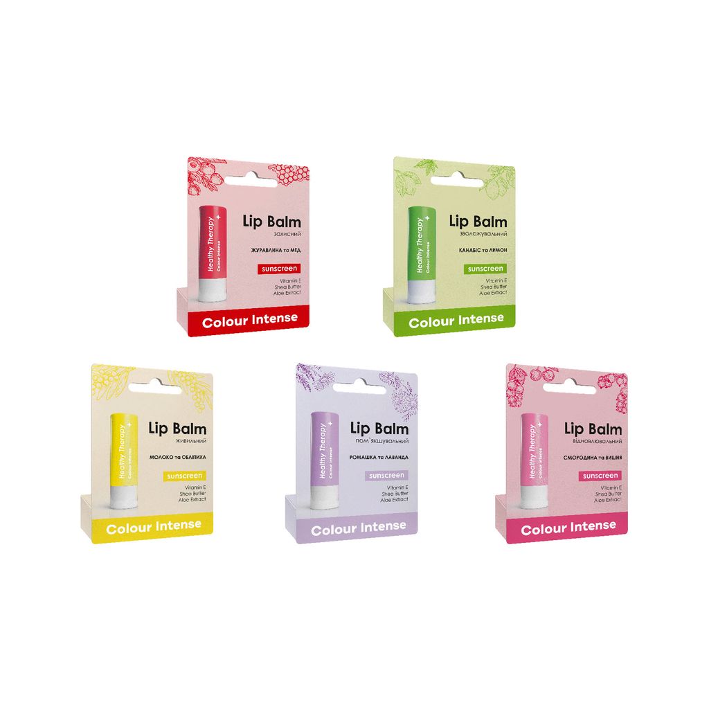Бальзам для губ Lip Balm Healthy Therapy 5 г (Молоко Та Обліпиха 004 живильний), Colour Intense 4