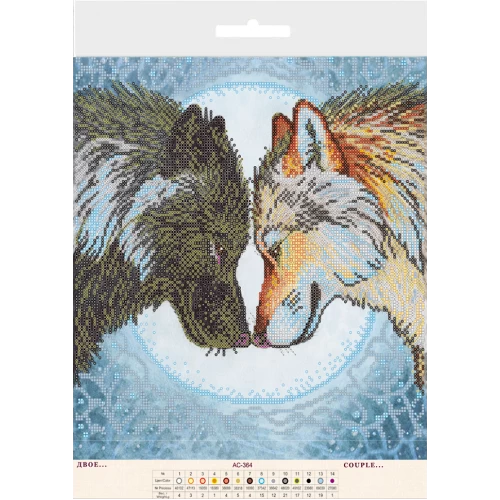 Схема для вышивки бисером Двое… 1