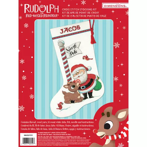 Набор для вышивания крестом "Рудольф, Rudolph Stocking" Dimensions