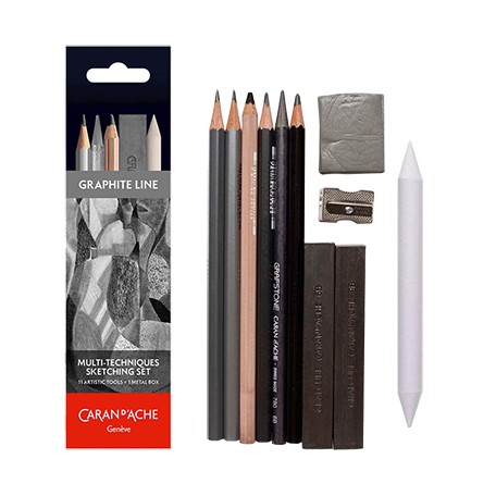 Outlet20 Набір олівців Caran d`Ache Artist Graphite Line для нарисів, мет. бокс, 11 пр., 775.311/1022894 1