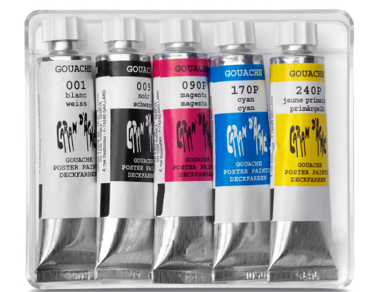 Outlet20 Набір фарб Caran d`Ache Gouache Studio металевий бокс (5 кольорів по 21 мл), 2103.305/1022892 1