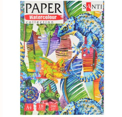 Набор акварельной бумаги А4 18 арк. "Paper Watercolor Collection", 742410 Santi