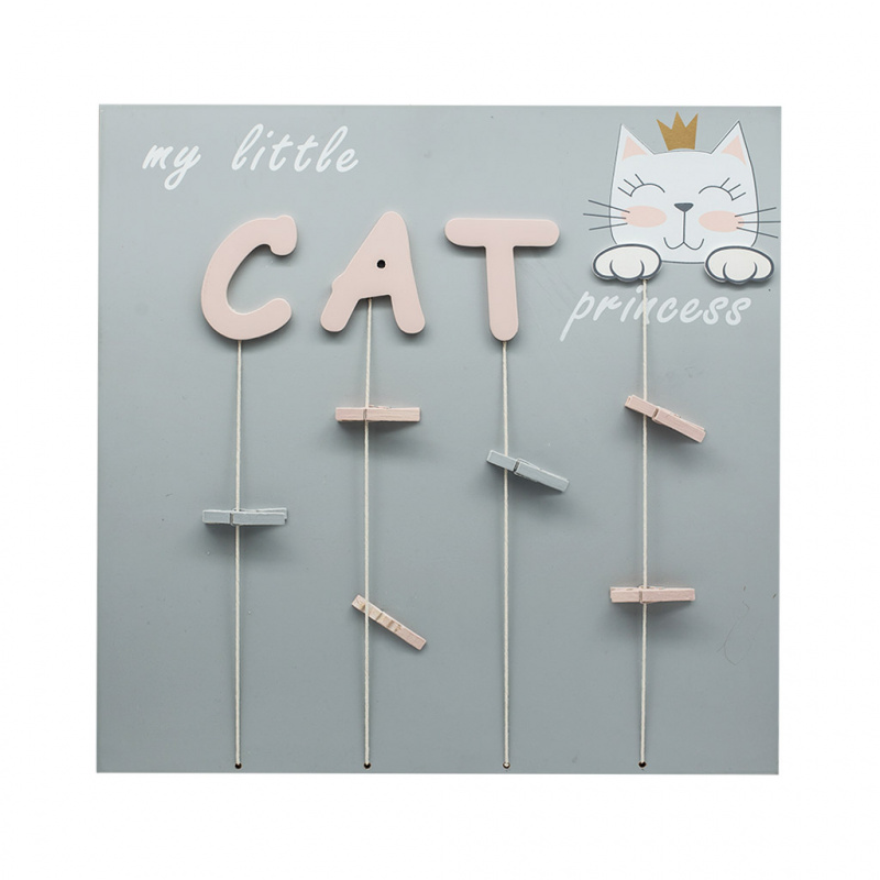 Доска "Cat" 40*40 см, серая, МДФ, 108755