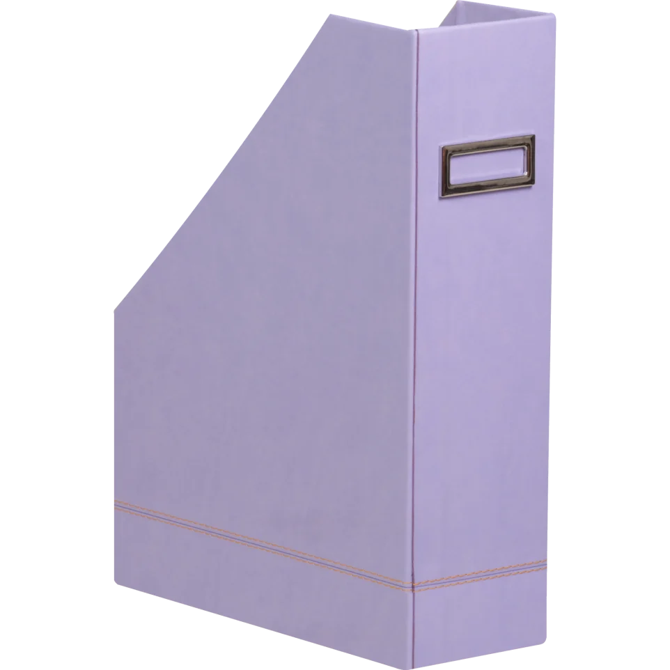 Лоток вертикальный Rhodiarama 10*25*31 см, отделка искусственной кожей, ирис, 318839C