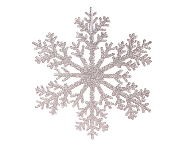 Декор новогодний "Снежинка" 30 см, светло-розовый, 788-550