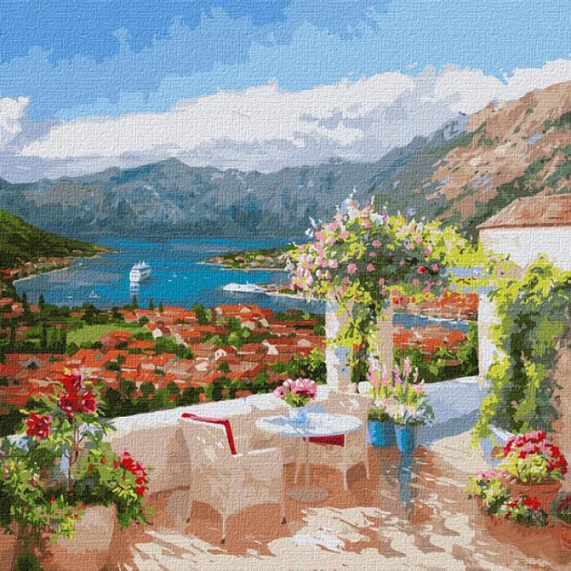 Картина по номерам 50*50 см "Которская бухта", KHO3592, ТМ "Ideyka"