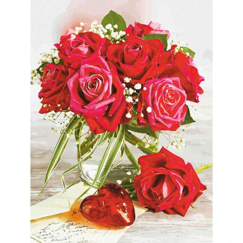 Полотно на картоні з контуром "Натюрморт №36" 30*40, бавовна, акрил, Rosa Start