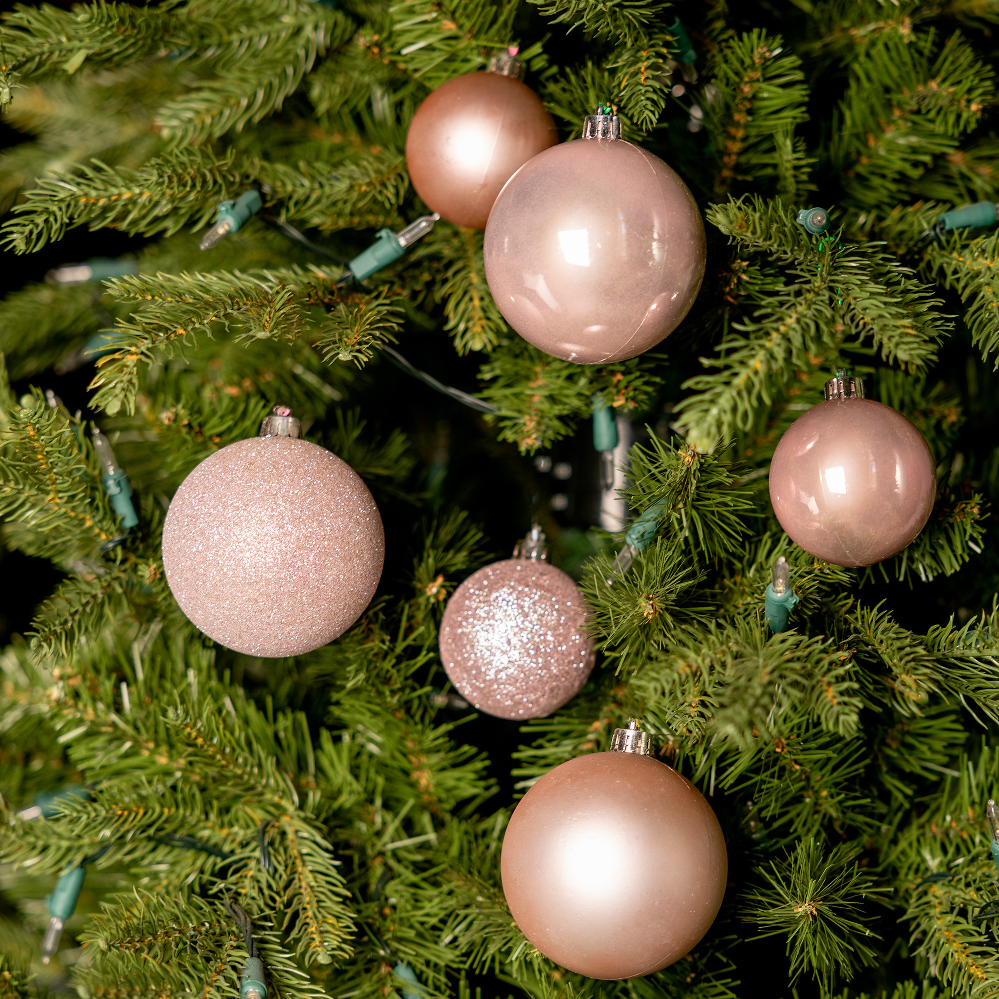 Outlet40 Набір ялинкових куль, перламутр, матовий, гліттер, 10,8,6 см (26 шт.), 147-457/1024246 1