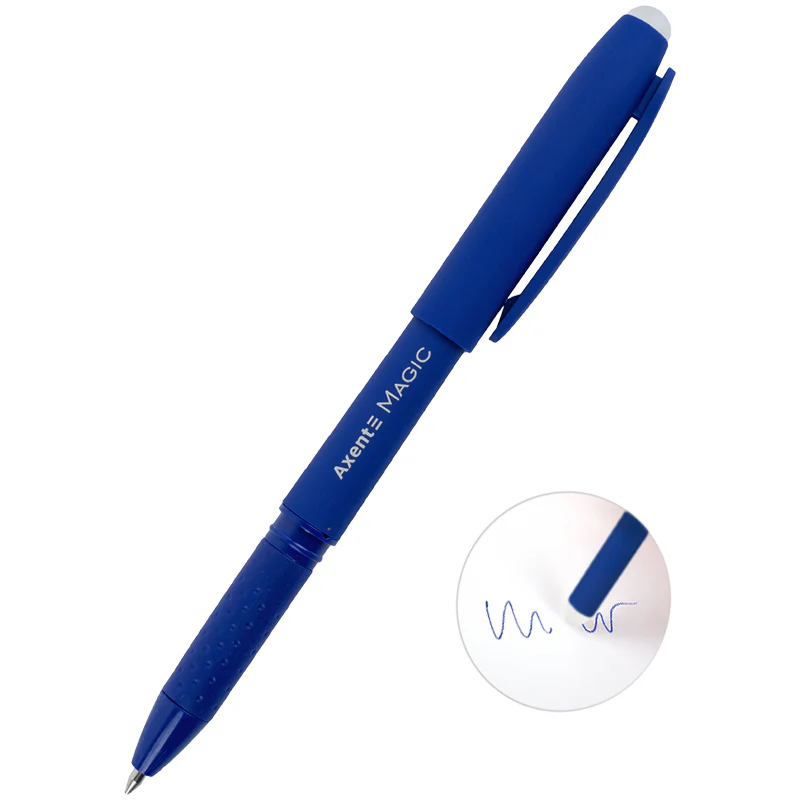Ручка гелевая Magic "пиши-стирай" синяя, Axent AG1123-02-A 1