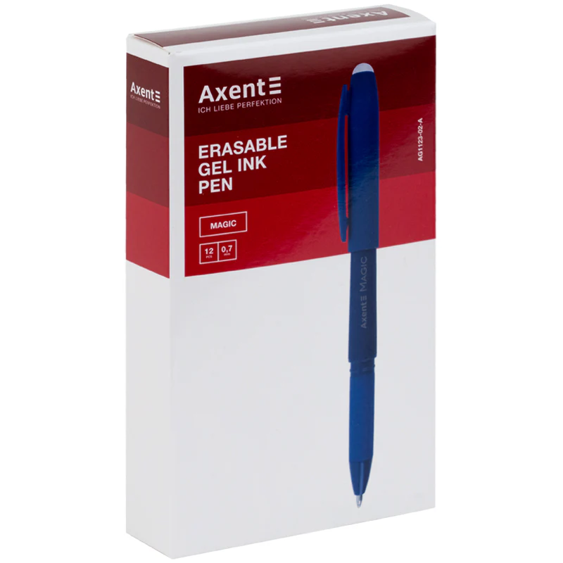 Ручка гелевая Magic "пиши-стирай" синяя, Axent AG1123-02-A 2