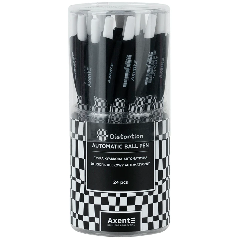 Ручка шариковая автоматическая Distortion, синяя, AB1090-37-A 1