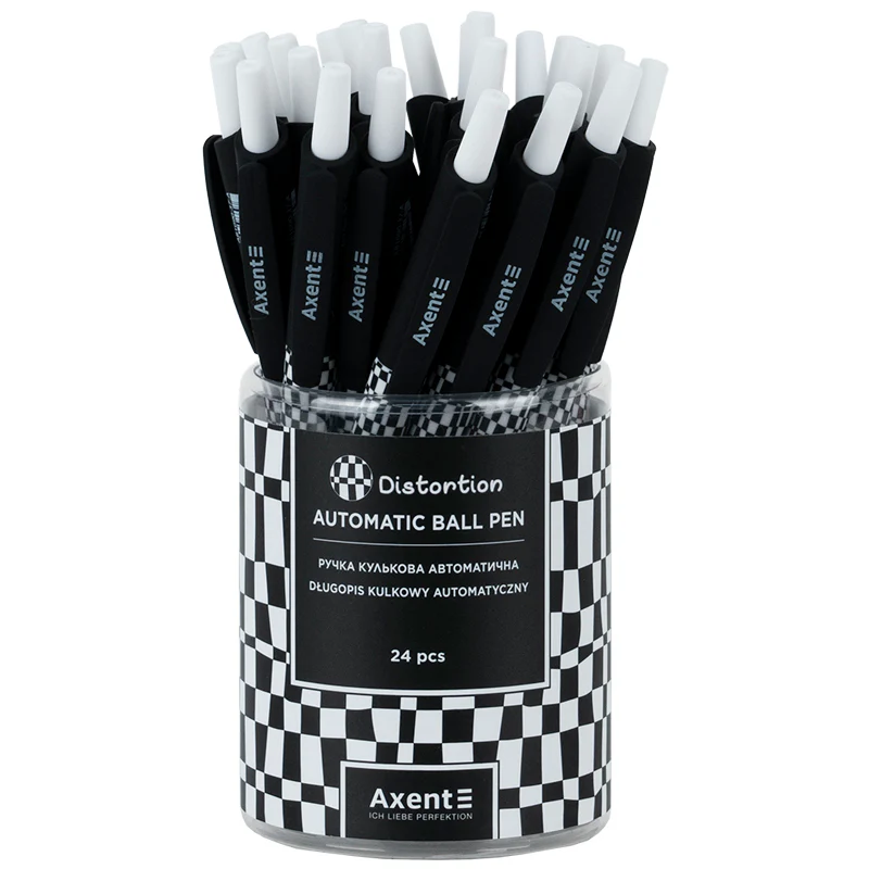 Ручка шариковая автоматическая Distortion, синяя, AB1090-37-A 2