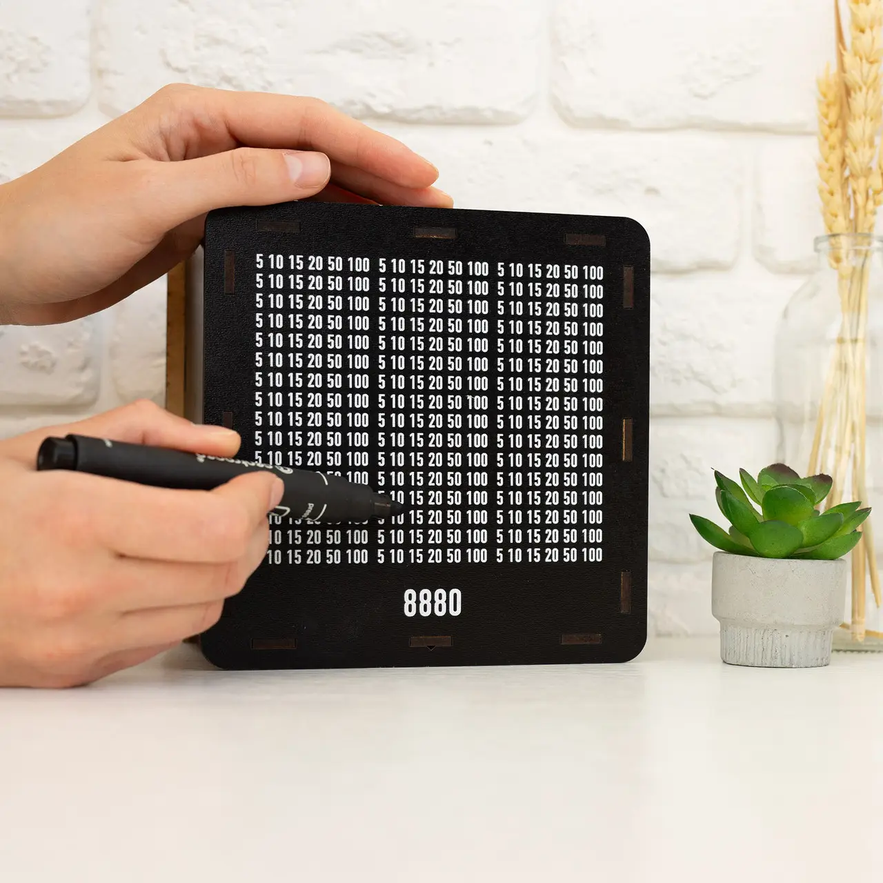 Копилка "Маленькими шагами к большим целям!" (черная), hdf0806 3