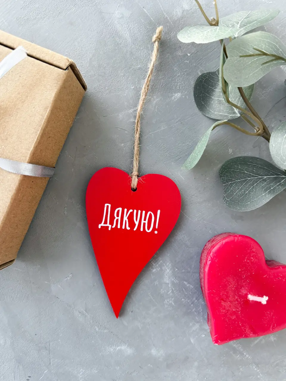 Открытка "Спасибо!" красное сердце, lfd0181 4