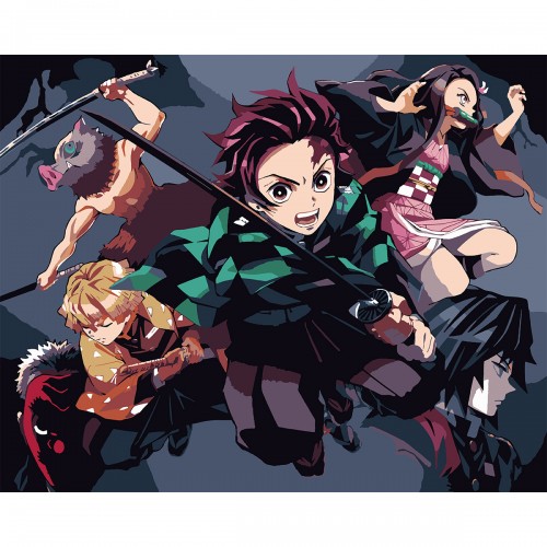 Картина за номерами SANTI "Demon Slayer. Heroes" 40*50 см, 954416
