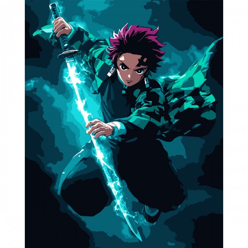 Картина за номерами SANTI "Demon Slayer. Tanjiro Kamado" 40*50 см, 954418
