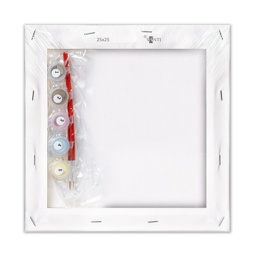 Картина за номерами SANTI "Майнкрафт. Алекс в алмазній броні" 25*25 см, полотно кольорове, 955027 2