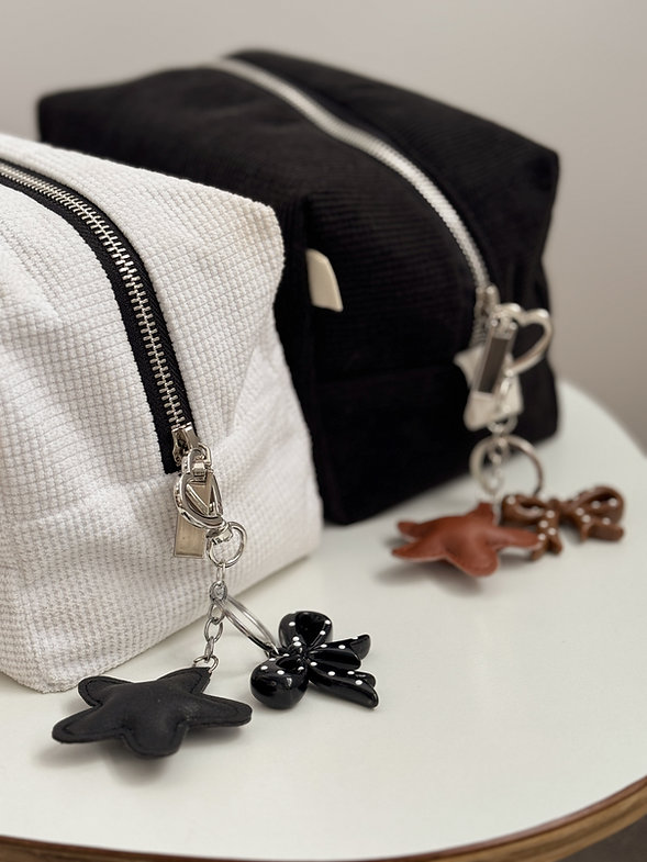 Брелок-подвеска бантик и звездочка коричневый, BR11 3