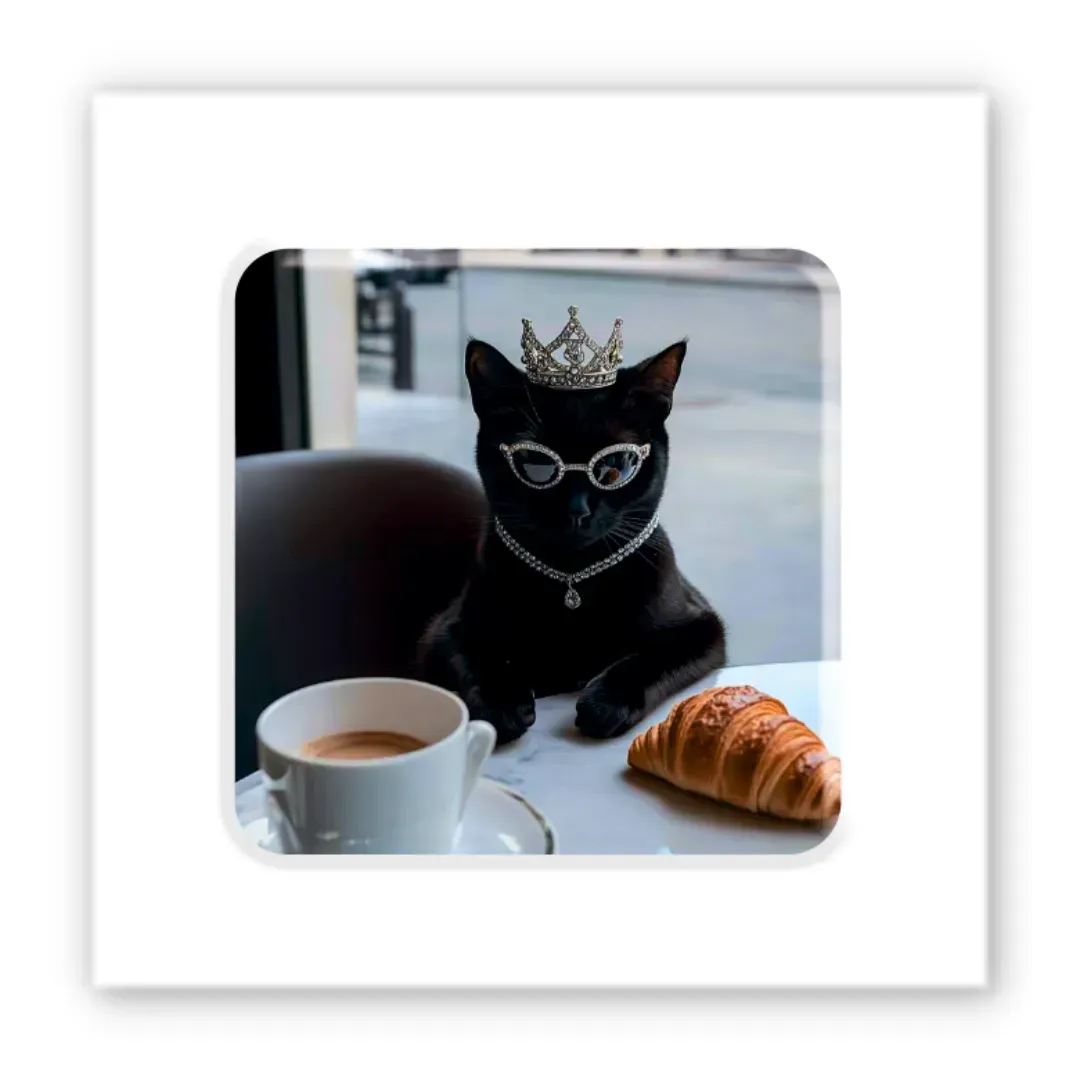 3D-стікер  "Rich black cat "