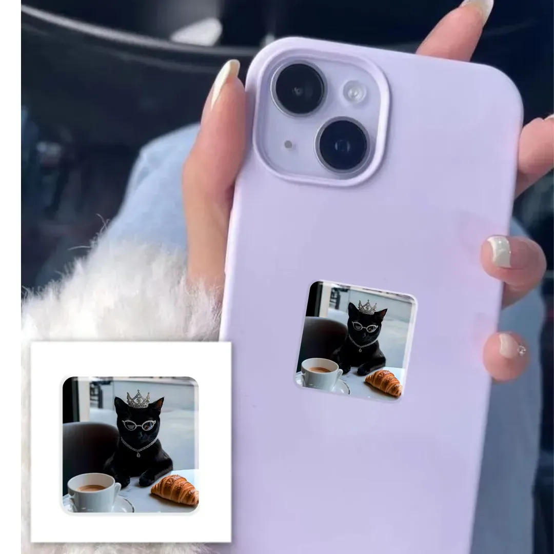 3D-стікер  "Rich black cat " 1