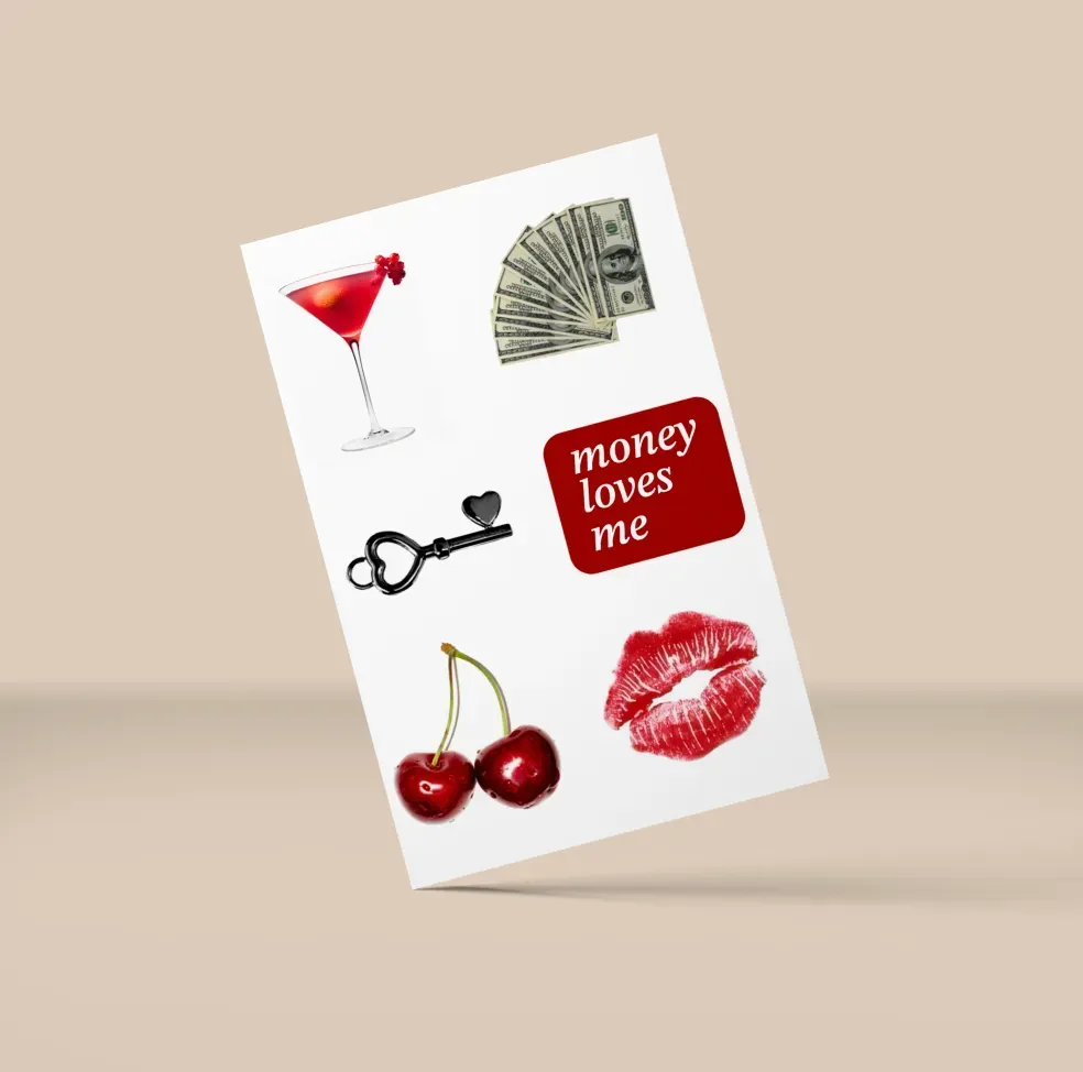Стікерпак 3D А7 "Money loves me" Cobart, СS-3D-229