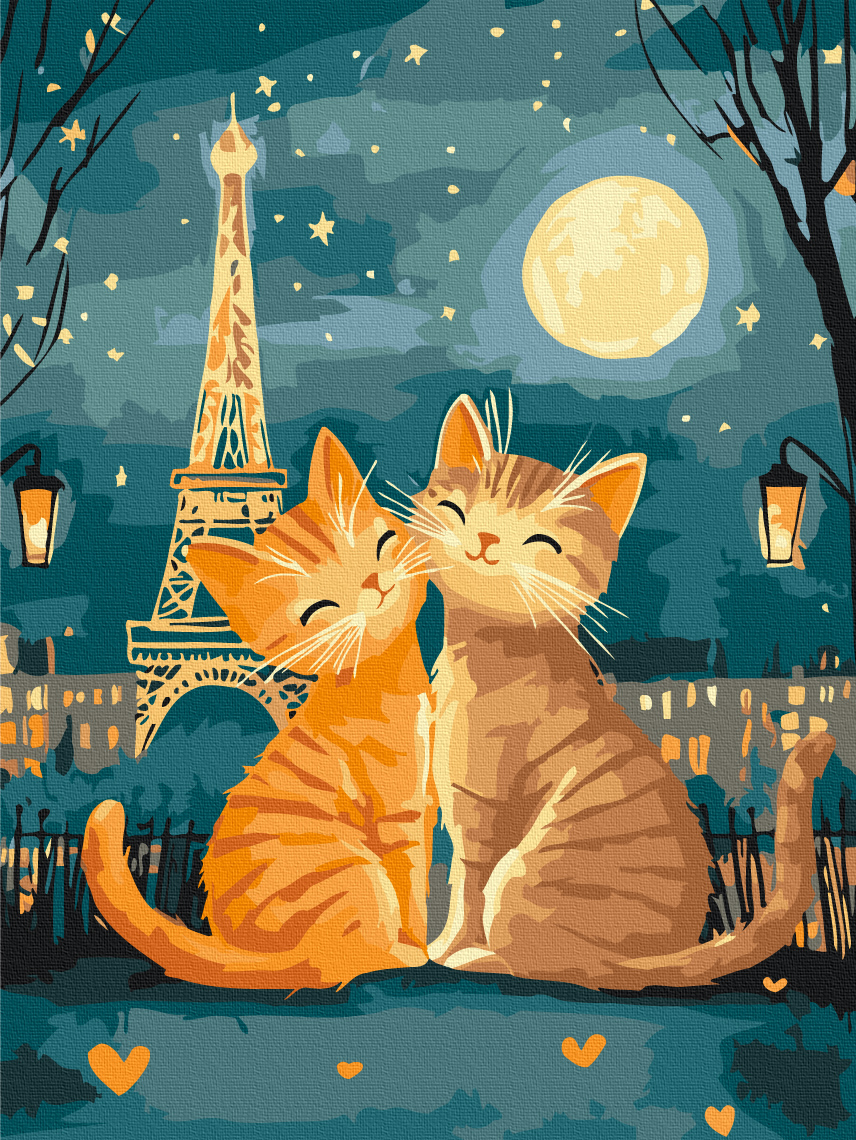 Картина по номерам 30*40 см «Любовь мурлычет», RBS1025