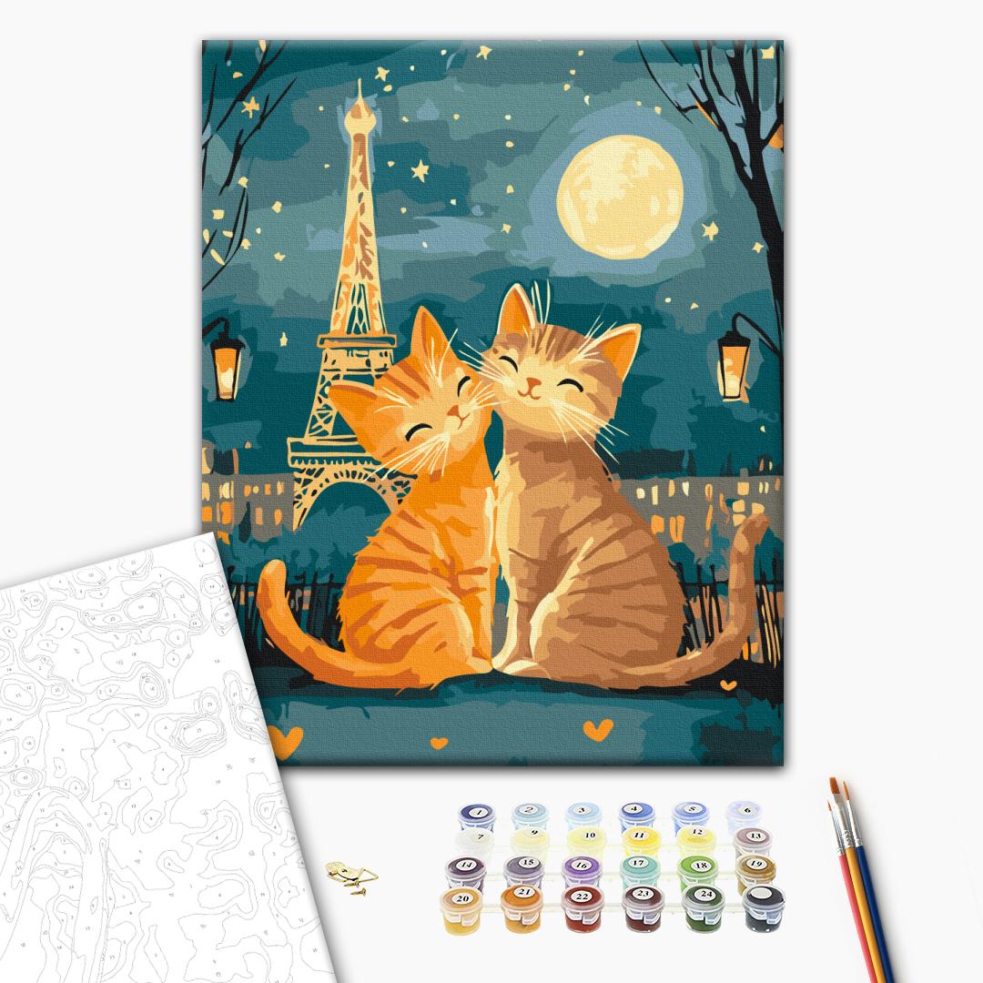 Картина по номерам 30*40 см «Любовь мурлычет», RBS1025 1