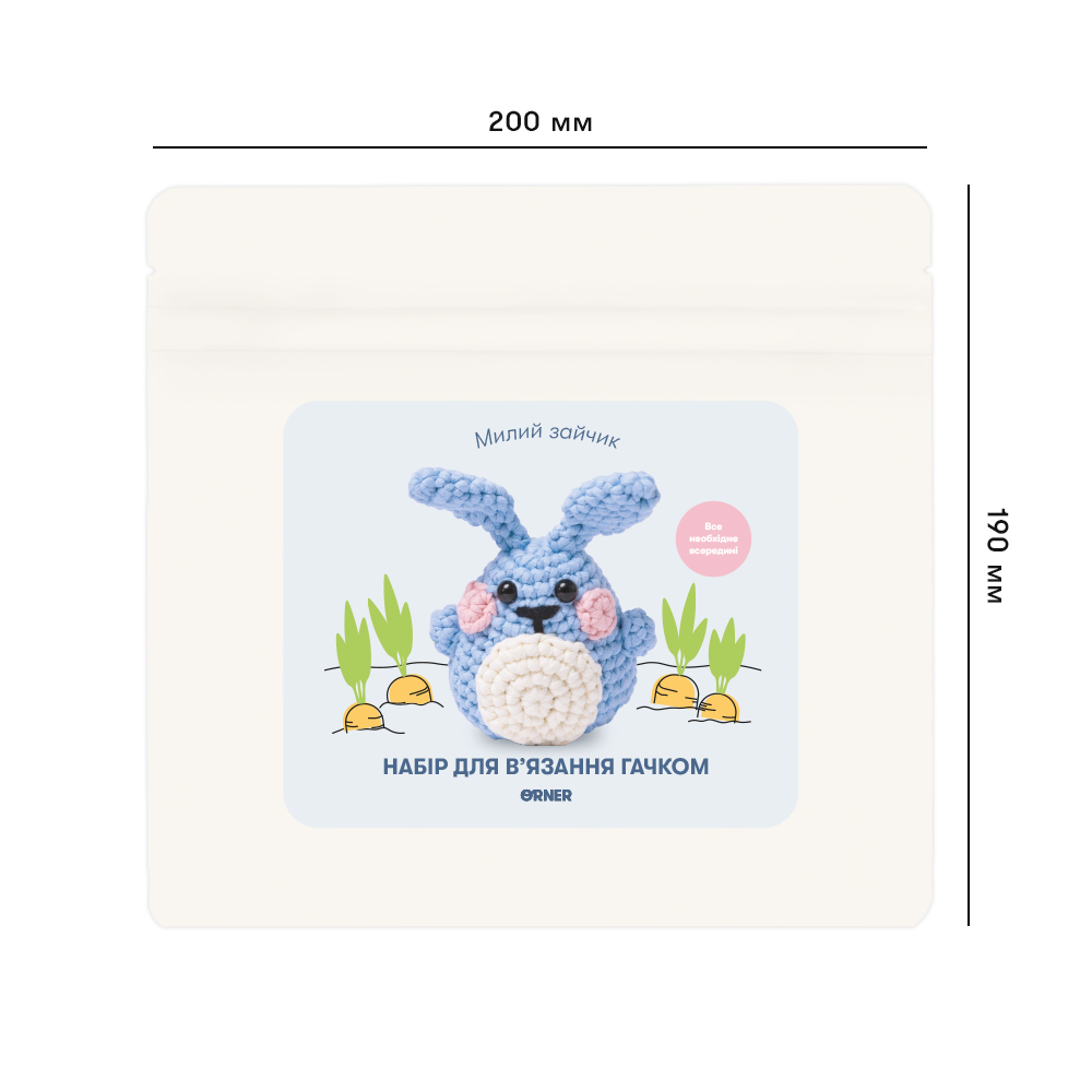 Набор для вязания крючком «Заяц», orner-3105 2