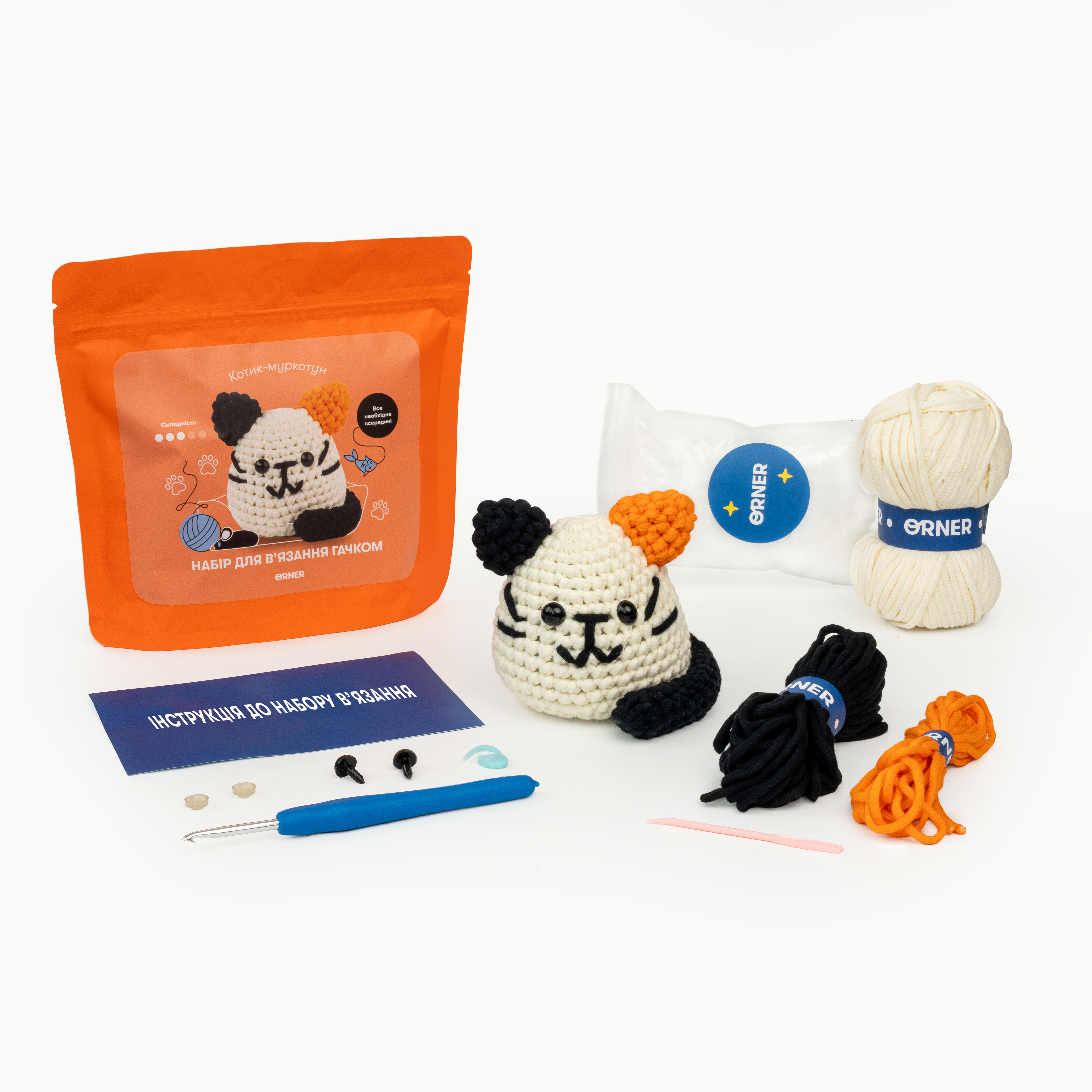 Набор для вязания крючком «Кот», orner-3109
