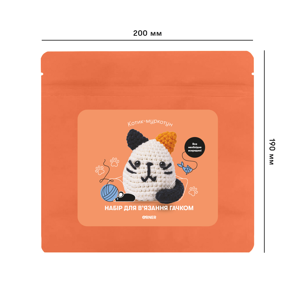 Набор для вязания крючком «Кот», orner-3109 2