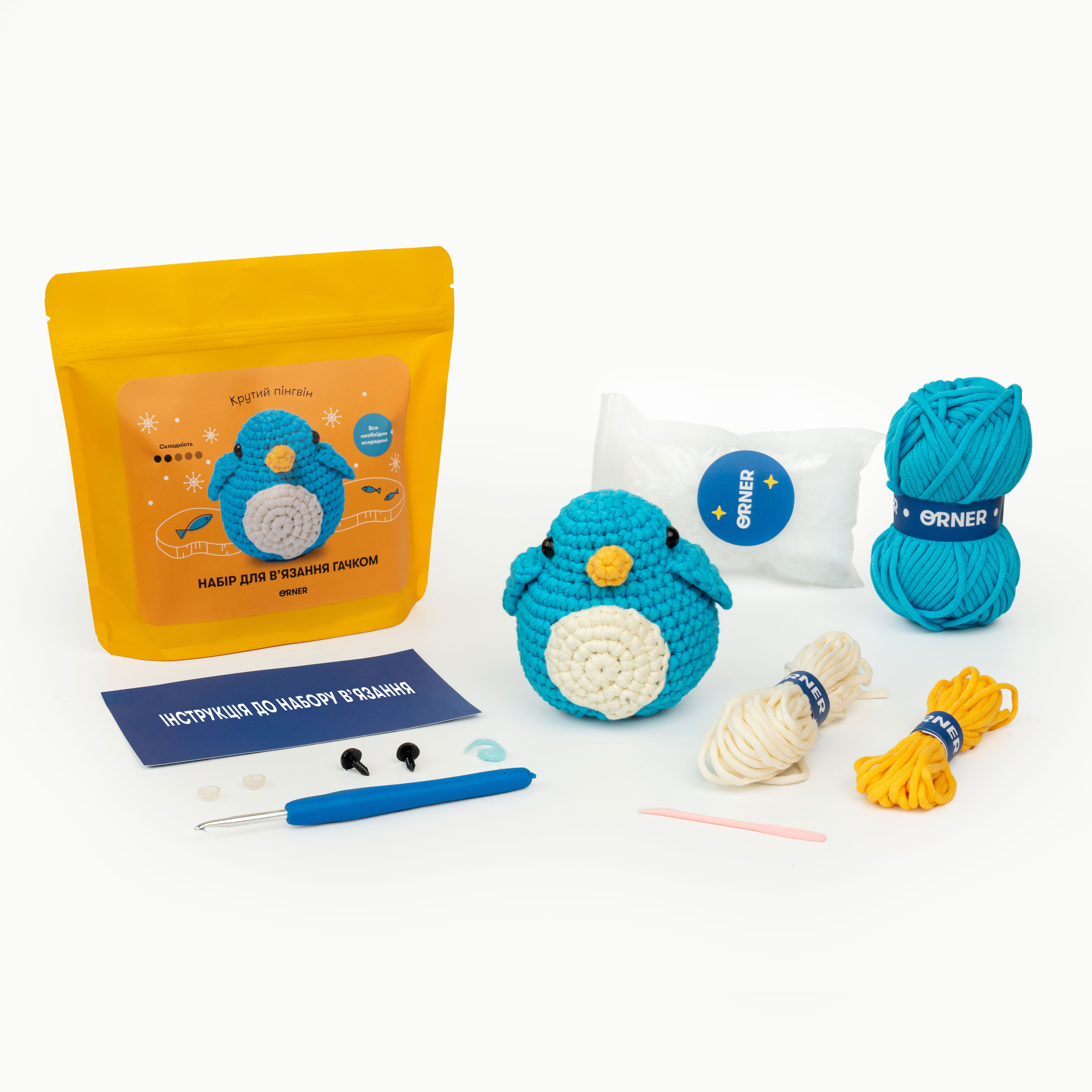 Набор для вязания крючком «Пингвин», orner-3106