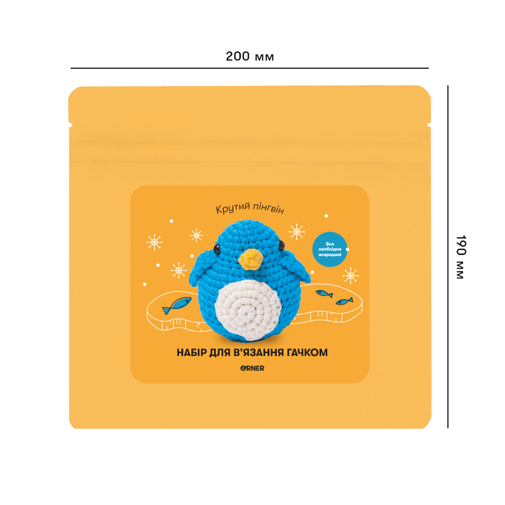 Набор для вязания крючком «Пингвин», orner-3106 2