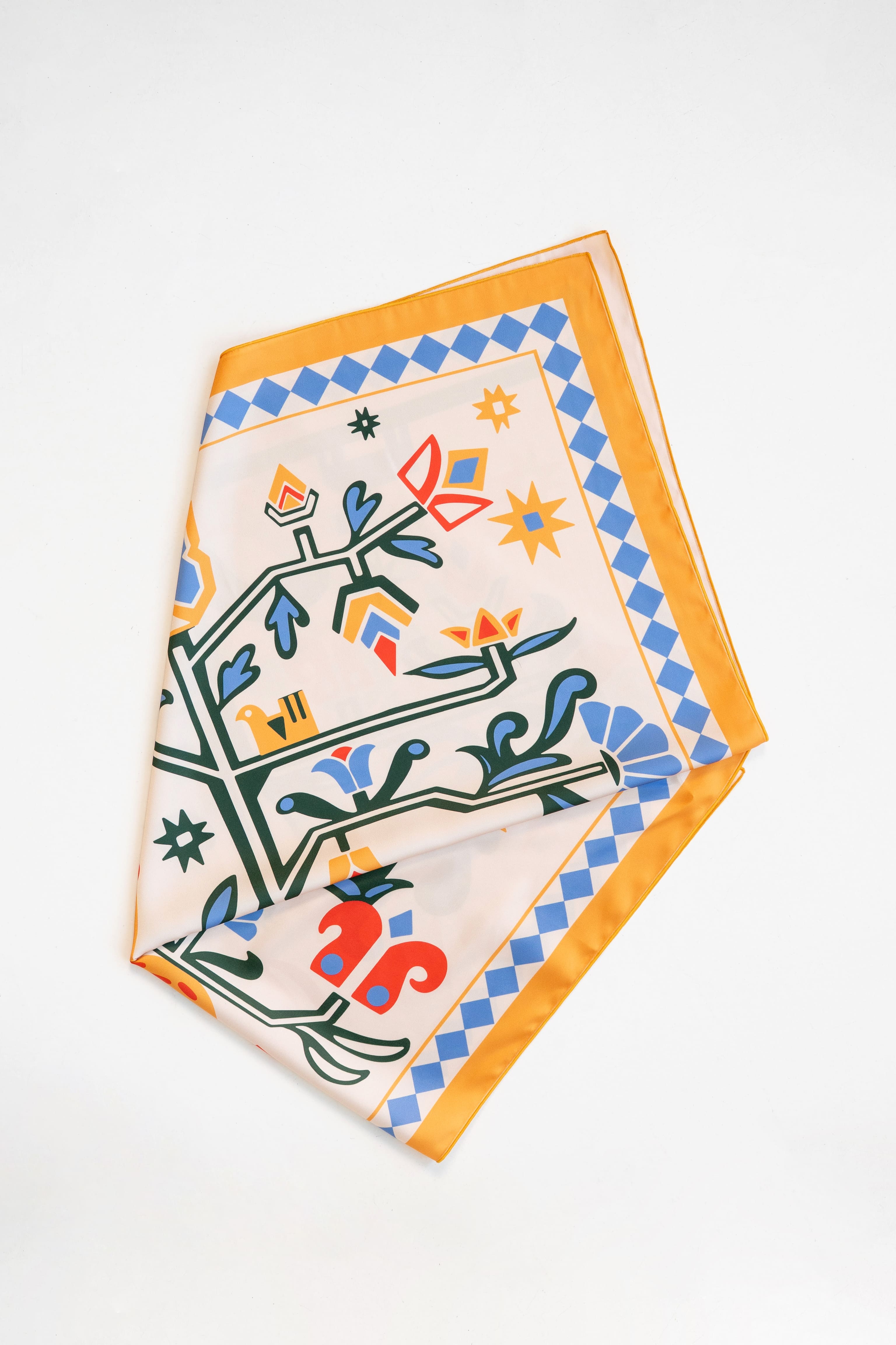 Платок «Дерево жизни» бежевый, orner-3046 4