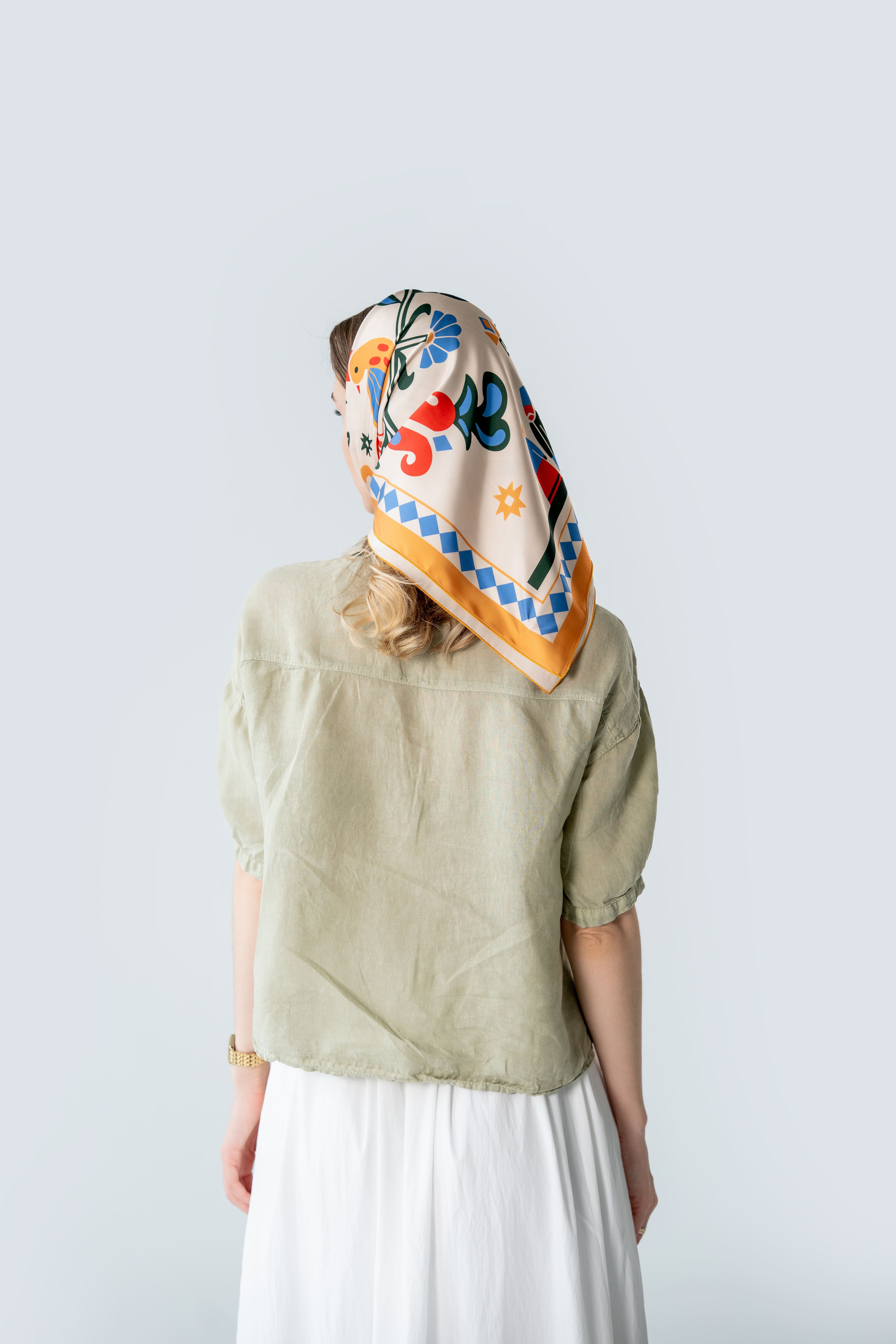 Платок «Дерево жизни» бежевый, orner-3046 6