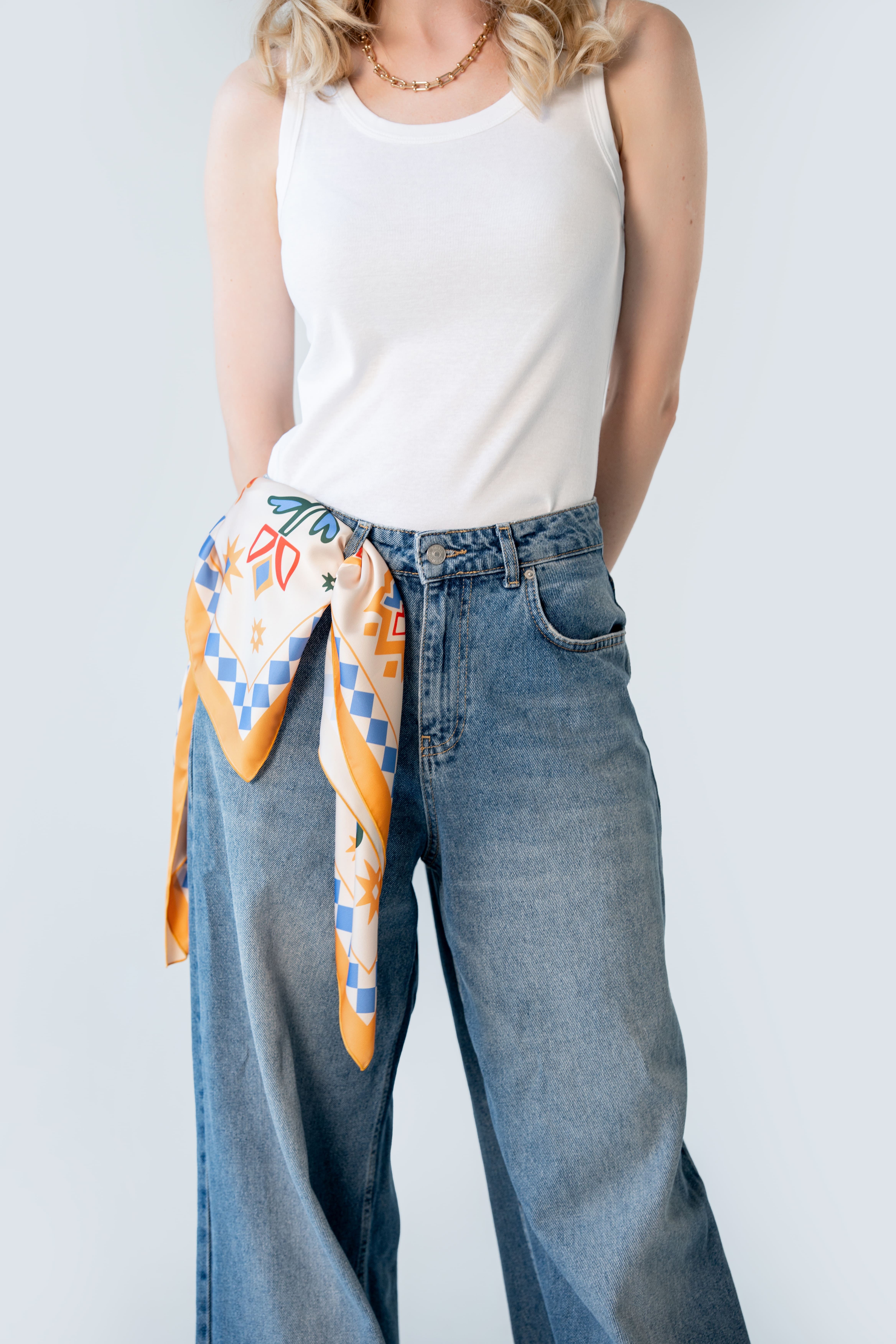 Платок «Дерево жизни» бежевый, orner-3046 7