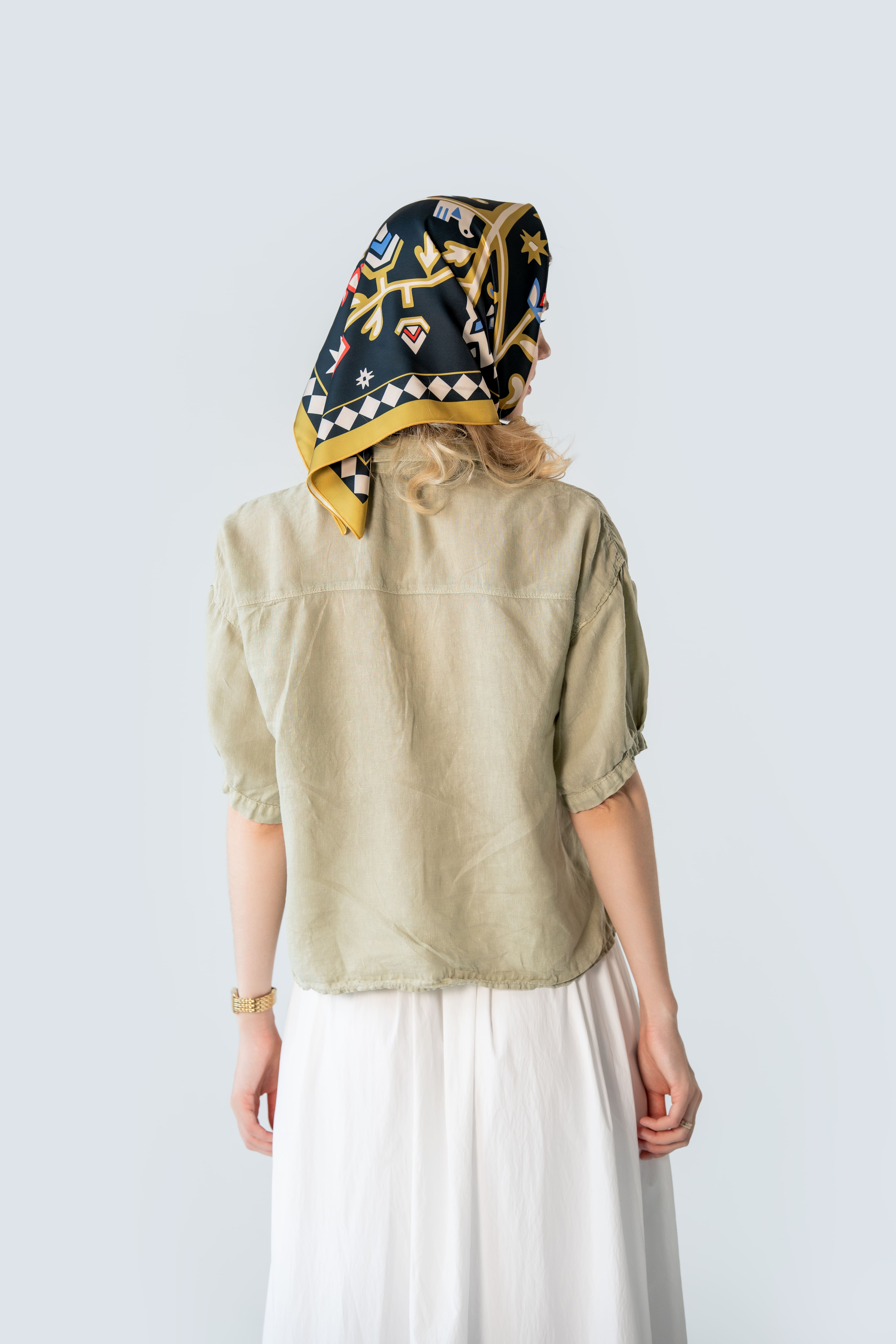 Платок «Дерево жизни» черный, orner-3050 4