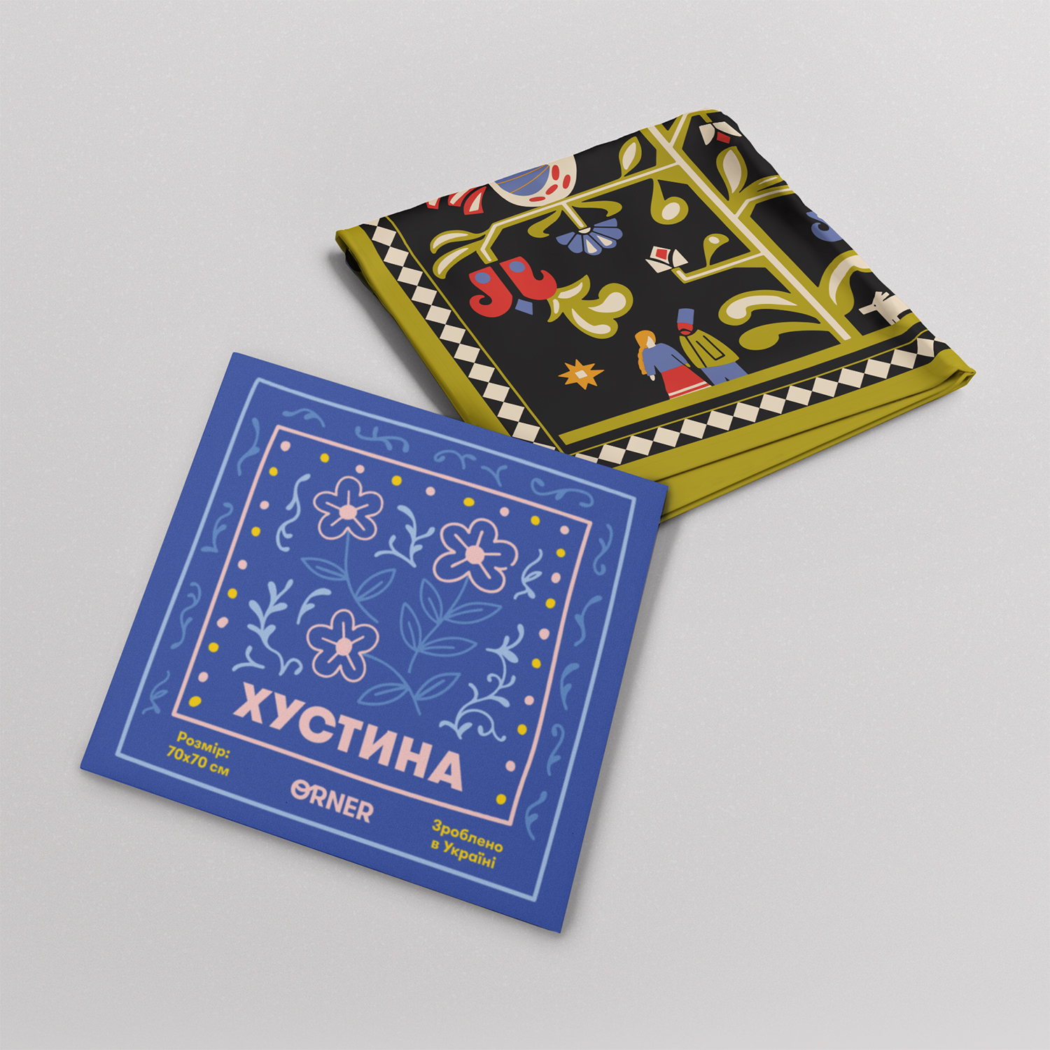 Платок «Дерево жизни» черный, orner-3050 3